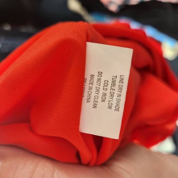Saints + Secrets Red Ruffle Sleeveless Mini Dress Womens Size Small - Picture 12 of 14